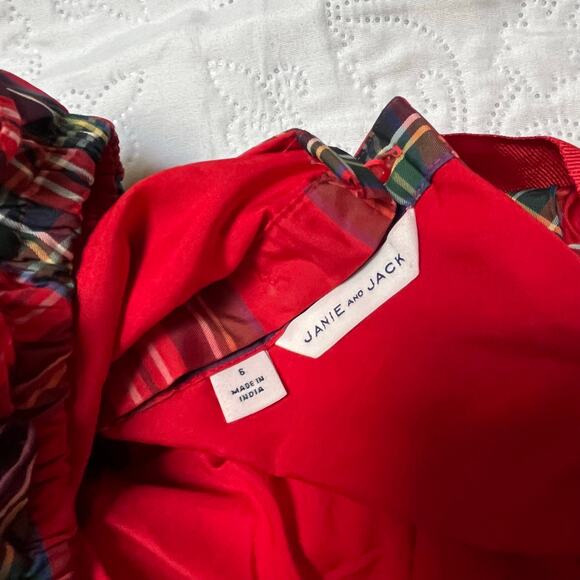 Janie and Jack Bradbury Tartan Plaid Formal Holiday Dress Size 6 - Picture 6 of 7